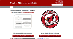Desktop Screenshot of mayomiddleschool.com